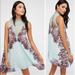 Free People Dresses | Free People Marakesh Lace Mint Floral Slip Dress Mini Mock Neck | Color: Blue/Green | Size: S