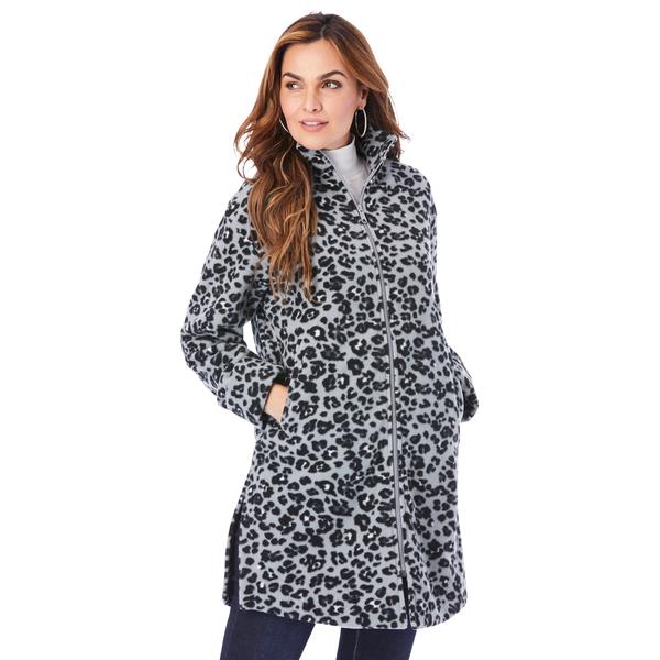 plus-size-womens-plush-fleece-driving-coat-by-roamans-in-gunmetal-graphic-spots--size-30-32--jacket/