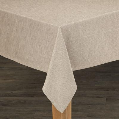 Wide Width DANUBE TABLECLOTHS by LINTEX LINENS in Stone (Size 60" W 104"L)