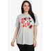Plus Size Women's Disney Minnie Mouse Mom T-Shirt Short Sleeve by Disney in Gray (Size 3X (22-24))