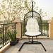 Topbuy 1 Person Porch Swing Wicker/Rattan | 81 H x 42 W x 43 D in | Wayfair TOPB005321