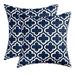 Red Barrel Studio® Halley Embroidered Uniquely Patterned Pillow Covers Cotton Blend in Blue | 18 H x 18 W x 1 D in | Wayfair