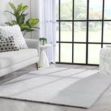 White 47 x 0.8 in Area Rug - Well Woven kids Opal Crest Modern Solid Glam Faux Fur Plush Glam Shag Area Rug Polyester | 47 W x 0.8 D in | Wayfair