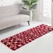 Red/White 31 x 1.5 in Area Rug - Langley Street® Griego Moroccan Trellis Shag Rug_Burgundy Red Polypropylene | 31 W x 1.5 D in | Wayfair
