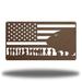 Rosalind Wheeler Soldier Flag Metal Wall Décor Metal in Orange/Brown | 13 H x 24 W x 0.0625 D in | Wayfair 939BC6935B034C788B082B4801019B79