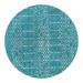 Blue/Green 94 x 0.33 in Area Rug - Steelside™ Siera Geometric Area Rug in Teal Blue Polypropylene | 94 W x 0.33 D in | Wayfair