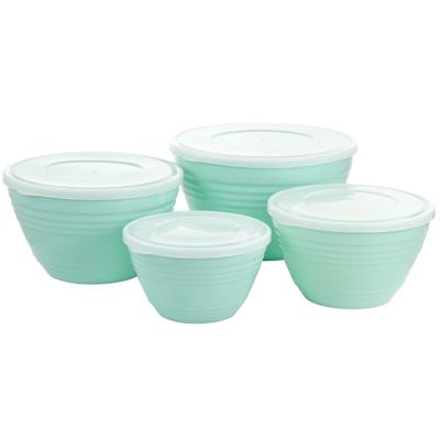 8 Piece Plastic Bowl Set with Lids - 8 Piece