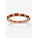 Women's Yellow Gold-Plated Birthstone Baguette Eternity Ring by PalmBeach Jewelry in July (Size 7)