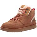 UGG Women's Highland Hi Heritage Sneaker, Chestnut/Fiery Red Suede, 5.5 UK