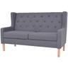 Sofa 2-Sitzer Stoff Grau vidaXL