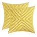 Dakota Fields Varda Embroidered Uniquely Patterned Pillow Covers Cotton Blend in Yellow | 18 H x 18 W x 1 D in | Wayfair