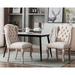 One Allium Way® Jolynn Tufted Linen Parsons Chair Wood/Upholstered/Fabric in Brown | 40.6 H x 21.7 W x 24.4 D in | Wayfair