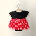 Disney Dresses | Baby Minnie Mouse Onesie/Dress | Color: Black/Red | Size: 6-9mb