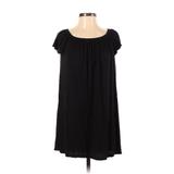 Forever 21 Casual Dress - Shift Scoop Neck Short Sleeve: Black Solid Dresses - Women's Size Small