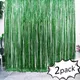 Rideaux à franges en feuille d'aluminium pour photomaton guirlandes vertes jungle tropicale