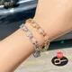 Pera-Bracelets plaqués or pour femmes lien carré bijoux de fête classiques accessoires exquis