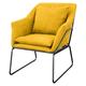 SVITA JOSIE Sessel gepolstert Beistellsessel gelb Couch Einzel Relaxsessel Stoff