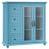 Buffet Sideboard Wood Storage Cabinet Console Table with 4 Drawers