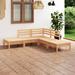 vidaXL 5 Piece Patio Lounge Set Solid Pinewood - 25" x 25" x 24.6"