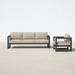 AllModern Smith Outdoor Patio Sofa & Lounge Chair w/ Sunbrella Cushions /Rust - Resistant in Gray/Brown | 33 H x 84.25 W x 32 D in | Wayfair