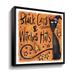 The Holiday Aisle® 2tav377a_Black Cats & Witches Hats I Gallery Wrapped Canvas, Glass in Black/Orange | 18 H x 18 W x 2 D in | Wayfair
