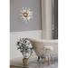 Everly Quinn Francene 4 - Light Dimmable Flush Mounted Sconce Glass/Metal in Yellow | 18 H x 18 W x 18 D in | Wayfair