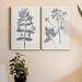 Rosalind Wheeler Navy Botanicals III Premium Gallery Wrapped Canvas - Ready To Hang Canvas, Solid Wood in Blue/White | 60 H x 80 W x 1 D in | Wayfair