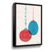 Red Barrel Studio® 2tho244a_Retro Ornaments I Gallery Wrapped Canvas, Glass in Blue/Red | 12 H x 8 W x 2 D in | Wayfair