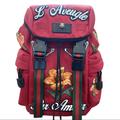 Gucci Bags | Gucci L’aveugle Par Amour Techno Embroidered Backpack Small | Color: Red | Size: Os