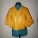 Zara Jackets & Coats | Cropped Faux Leather Zara Jacket | Color: Gold/Yellow | Size: Various
