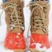 J. Crew Shoes | Jcrew X Sperry Shearwater Boots In Modern Red | Color: Red/Tan | Size: 9