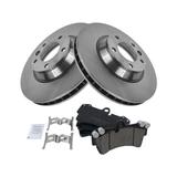 2007-2015 Audi Q7 Front Brake Pad and Rotor Kit - TRQ BKA11435