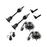 2007-2014 Chevrolet Suburban 1500 Front Axle Wheel Hub Ball Joint Tie Rod Kit - TRQ