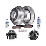 2003-2005 Ford Excursion Front Brake Pad and Rotor and Wheel Hub Kit - Detroit Axle