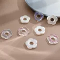 Perles de fleurs évidées japonaises et coréennes couleur acrylique boucles d'oreilles de cheveux