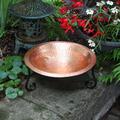 ACHLA Hammered Solid Copper Birdbath w/ Short Stand Metal/Copper in Brown | 6.5 H x 14 W x 14 D in | Wayfair BBHC-03-S2