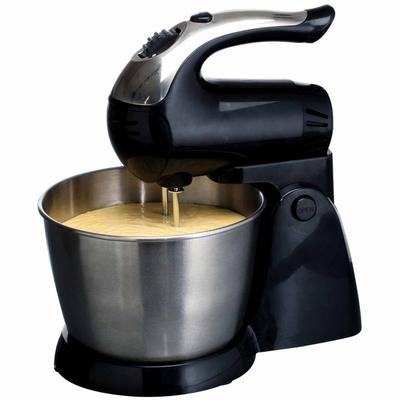 5-Speed Stand Mixer Stainless Steel bowl 200w Black