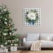 Stupell Industries Winter Joy Sentiment Rustic Pinecone Wreath Blue Plaid Oversized Stretched Canvas Wall Art By Victoria Barnes Canvas | Wayfair