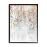 Stupell Industries Modern Cascading Pink Flowers Abstract Painting Confetti Florals by - Painting Wood in Brown | 20 H x 16 W x 1.5 D in | Wayfair