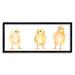 Stupell Industries Baby Chick Trio Watercolor Kids' Wild Animals by Fox Hollow Studios - Painting Wood in Brown | 10 H x 24 W x 1.5 D in | Wayfair