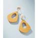 Anthropologie Jewelry | Anthropologie Seaside Pearl Drop Earrings | Color: White/Yellow | Size: Os