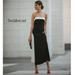 Zara Dresses | Blogger's Fave! Zara Black White Wool Blend Midi Dress Sz L Nwt | Color: Black/White | Size: L