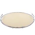 ProQ Pizza Stone for BBQ & Oven (38 cm) with Stainless Steel Carry Rack – Ceramic Pizza Baking Stone
