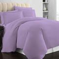 Pizuna 400 Thread Count Cotton Super King Duvet Cover Set Violet, 100% Long Staple Cotton Super King Quilt Cover, Luxury Soft Sateen Superking Duvet Covers (100% Cotton Violet Duvet Cover Super King)