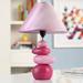 Simple Designs 17 1/2"H Shades of Pink Stone Ceramic Accent Table Lamp