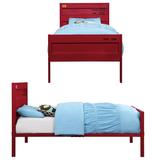 17 Stories Teen Metal Bed Frame Unique Container Style, Full Size, Blue Metal in White | 44 H x 41 W x 79 D in | Wayfair