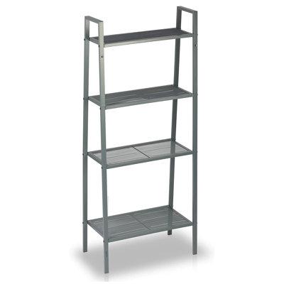 Stainless Steel Ladder Bookcase, Ameriwood Home Lawrence 4 Shelf Ladder Bookcase Bundle Dove Gray