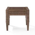 Birch Lane™ Gabor Side Table Metal/Wicker/Rattan in Brown | 18 H x 19.75 W x 19.75 D in | Outdoor Furniture | Wayfair