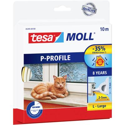 Moll P-Profil Classic 10 m, weiß Türdichtungen & Fensterdichtungen - Tesa