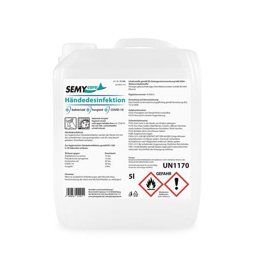 Händedesinfektion 80 Vol% Ethanol, 5 Liter